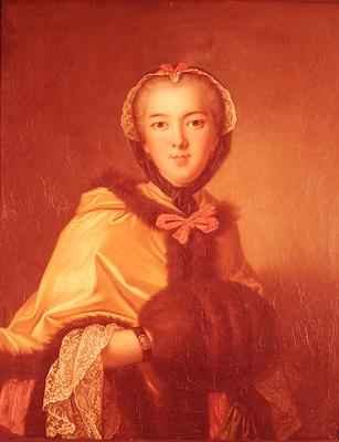 Portrait of LouisHenriette de Bourbon-Conti with muffler