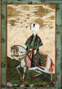 Equestrian portrait of Sultan Osman II 1603-22 1618