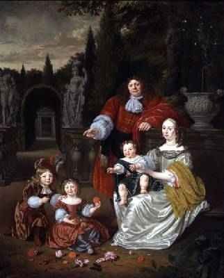 A Family Group on a Terrace 1670