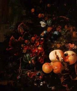 Still Life of Fruit and Insects