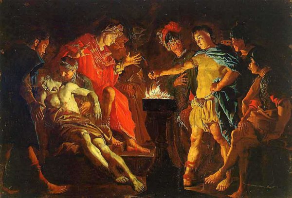 Mucius Scaevola in the presence of Lars Porsenna 1640-1645