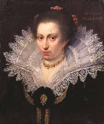 Portrait of a Lady Wearing a High Lace Collar 1602