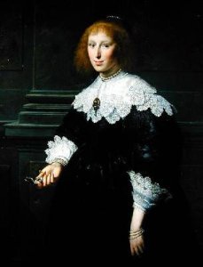 Portrait of a Lady Holding a Timepiece