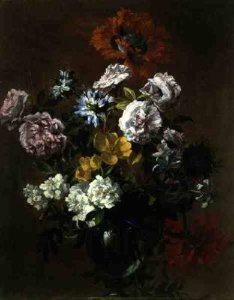 Still Life of Flowers in a Glass Vase