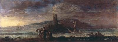 Seascape with figures