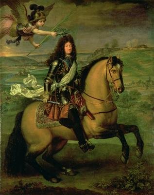 Equestrian Portrait of Louis XIV 1638-1715 Crowned by Victory 1692