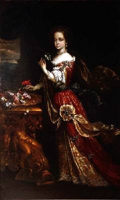 Portrait of a lady possibly Henrietta Anne Duchess of Orleans 1644-70 daughter of Charles I