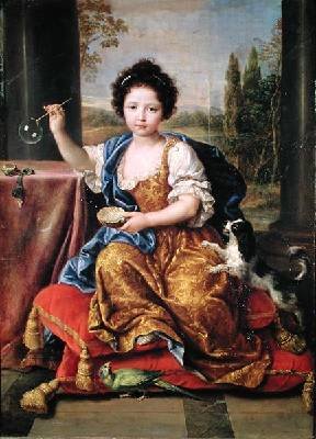 Marie-Anne de Bourbon 1666-1739 Mademoiselle de Blois Blowing Soap Bubbles