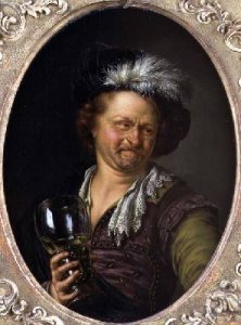 Portrait of a Man holding a Roemer 1699