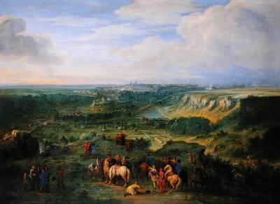 View of the city of Luxembourg from near the Mansfeld Baths 1684