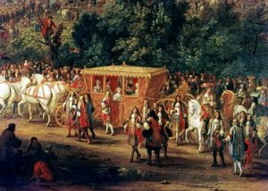 The Entry of Louis XIV 1638-1715 and Maria Theresa 1638-83 into Arras 30th July 1667