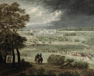 View of the Palace of Fontainebleau from the Flowerbed Side 1669