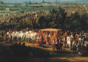 The Entry of Louis XIV 1638-1715 and Maria Theresa 1638-83 into Arras 30th July 1667 1685