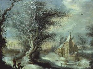 Winter Landscape with a Woodcutter