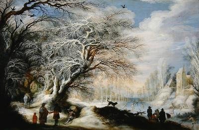 Skaters on a Canal or Winter Landscape