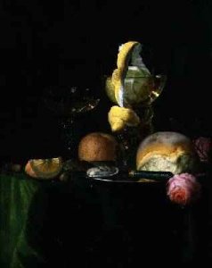 Still Life with a Peeled Lemon in a Roemer