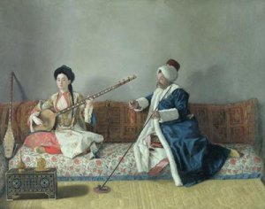 Monsieur Levett and Mademoiselle Helene Glavany in Turkish Costumes