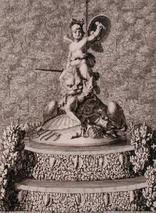 The Spirit of Valour centrepiece of a fountain at Versailles