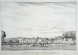 A South View of the Camp on Hampton Court Green