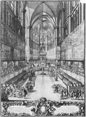 The Coronation of Louis XIV on 7th June 1654 in Reims cathedral