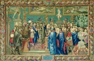 Audience Granted by Louis XIV 1638-1715 to the Count of Fuentes Royal Ambassador of Philip IV of Spain at the Louvre