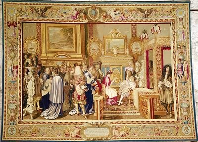 The Audience of Cardinal Chigi with Louis XIV 1638-1715 at Fontainebleau