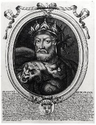 Portrait of Merovech d 456 King of the Salian Franks