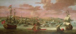 Dutch men o war and Turkish Galleys off Constantinople