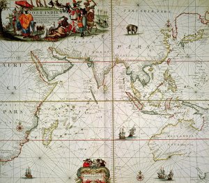 Map of Africa India Indian Ocean and East Indies