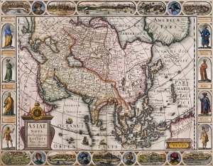 Asia and the far east from Asiae Nova Descriptio Auctore Petro Kaerio excusum in aedibus auctoris