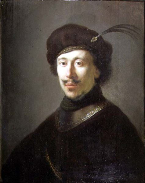 Young Man in a Gorget and Plumed Cap