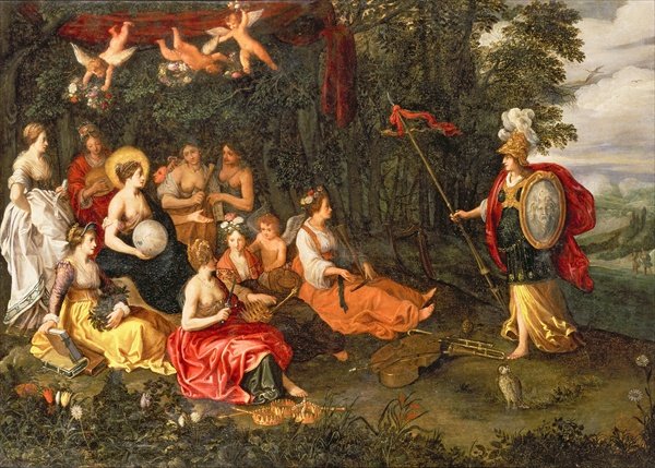 Minerva Visiting the Muses on Mount Helicon