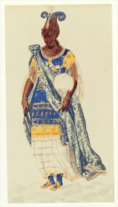 Costume design for the Daughter of Niger from The Masque of Blackness