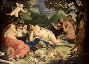 Diana and Nymphs Sleeping Visited by Satyrs