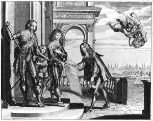 Pierre Palliot paying homage to Henri II 1588-1646 de Bourbon and his Son Louis II 1621-86 de Bourbon