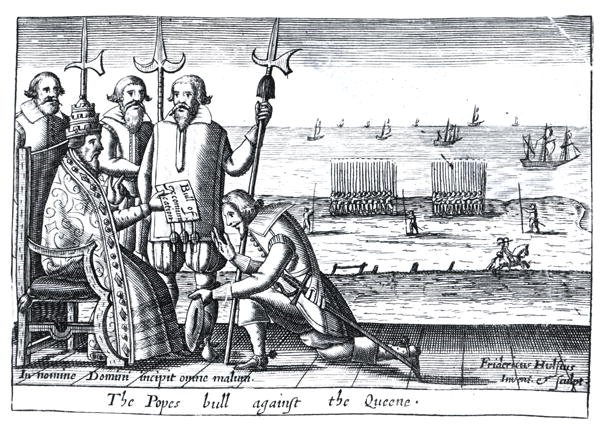 The Popes Bull against the Queen in 1570