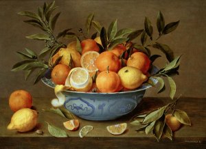 Still Life with Oranges and Lemons in a Wan Li Porcelain Dish