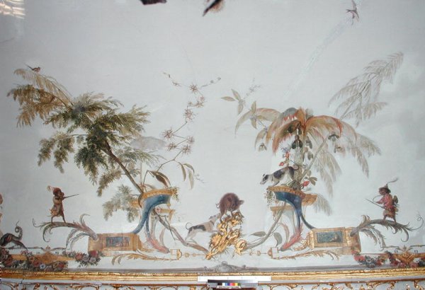 The Boar Hunt detail from the ceiling of La Grande Singerie