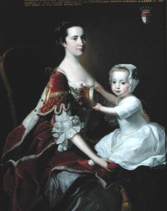 Portrait of Catherine Compton Countess of Egmont and her Eldest Son Charles Perceval