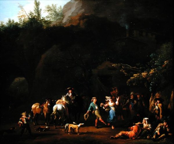 Cavernous Landscape with Peasants