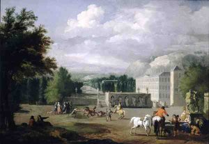 View of a Country Mansion with a Riding School