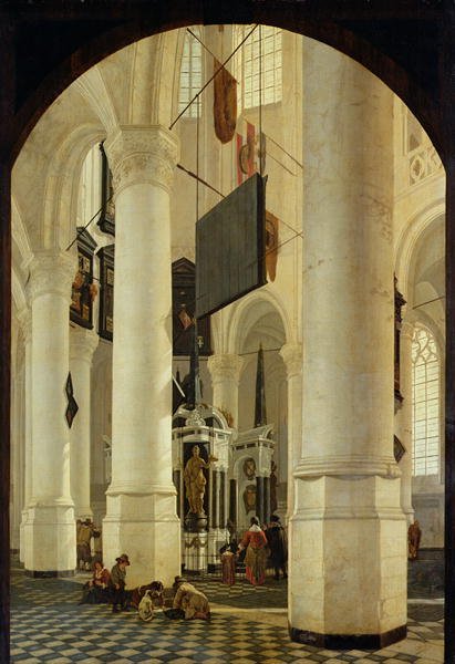 Interior of the Nieuwe Kerk in Delft with the Tomb of William the Silent