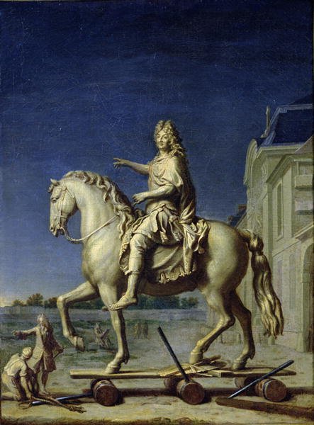 Transporting the Equestrian Statue of Louis XIV to the Place Vendome in 1699