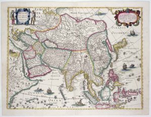 General map including Arabia Japan the Korean peninsula and the greater part of the Indonesian archipelago