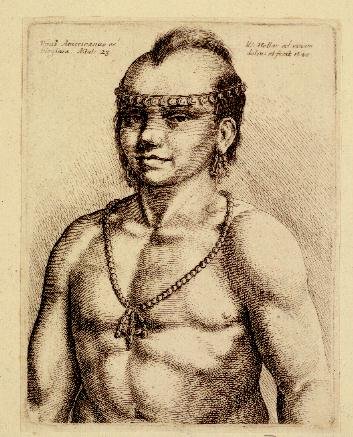 Virginian Indian from Hollars Foreign Portraits