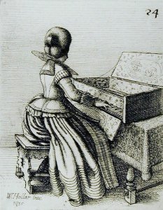 Woman Playing at a Keyboard