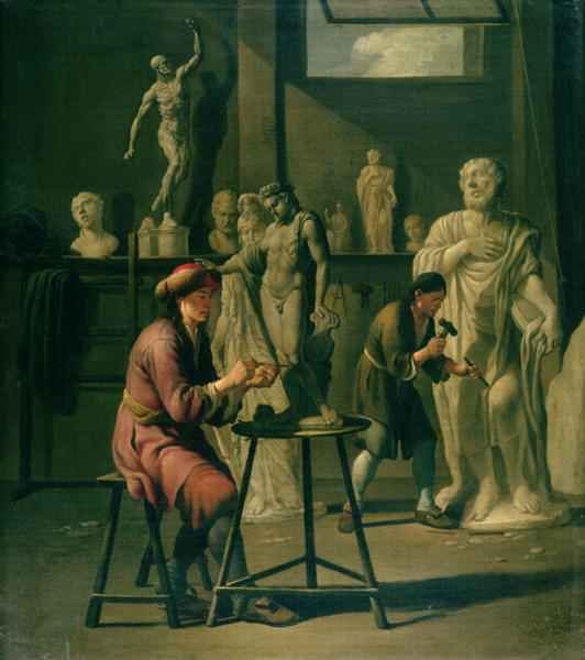 Interior of a Sculptors Studio