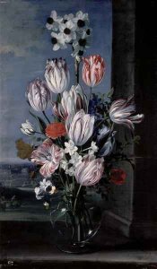 Flowers in a Crystal Vase