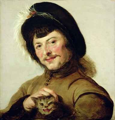 A Young Man with a Cat