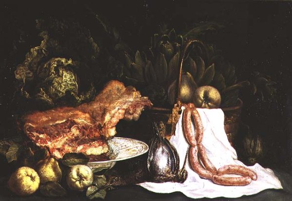 Still Life with Vegetables Meat Fruit and Game